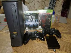 Xbox 360 Slim - 2 Mandos - Disco Duro-juego Original