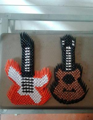 Guitarra eléctrica y acústica Origami 3d