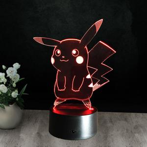 Lampara Led Pokemon Pikachu 3D