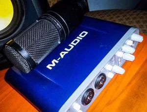 Interface M-audio Fast Track Pro Y Microfono Audio Technica