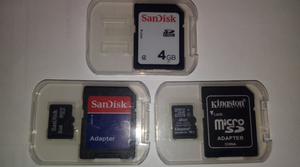 Memorias SD 2GB y 4GB