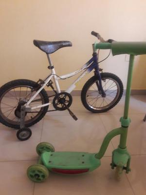Bicicleta Y Scoter Wasap 