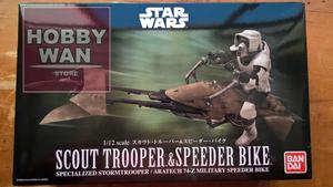 Figura Scout Trooper Speeder Bike escala 1/12 Bandai Star