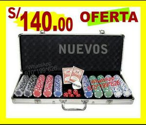 Poker en Maletín Nuevos 500 Fichas