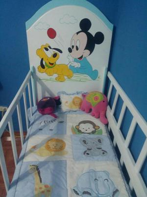 Vendo Multicuna Celeste Mickey Mouse