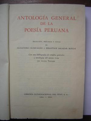 Antologia General de la Poesia Peruana
