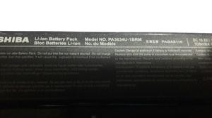 Bateria Laptop Toshiba Satellite Usada