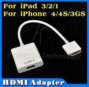 Cable Hdmi Para Iphone 4 4s Ipod 4g Ipad 1-2-3 Audio Y Video