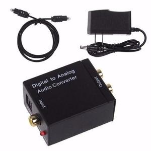 Convertidor Conversor Audio Digital A Rca + Cable Optico