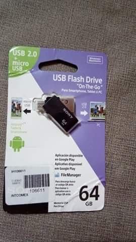 Usb Duo Sony Otg 64gb Smartphone Tablet Pc Andro Flashdrive
