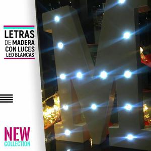 Letras de Madera con Led's Blancos