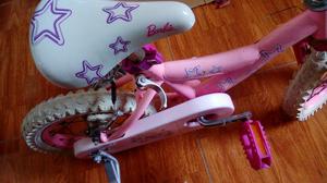 Bicicleta Barbie Original Niña Aro 