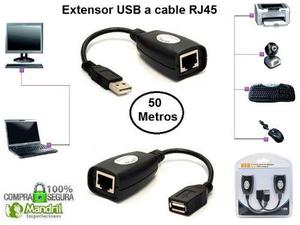 Extension Usb Por Cable Red Rjm Mouse Teclado Impresora