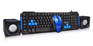 Kit Gamer Combo Teros Teclado+ Mouse + Parlante Stereo