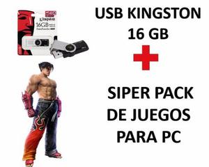 Usb De 16 Gb Kingston + Full Juegos Para Pc