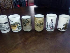 Vasos grabados japoneses