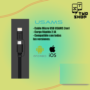Cable USB 2 en 1 Android y Iphone