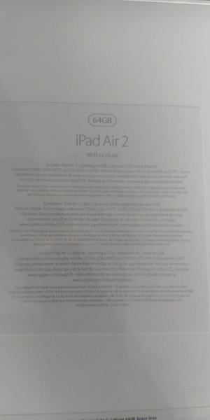 Vendo iPad Air 2 de 64 Gb