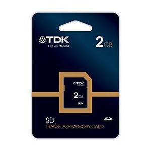 Tarjeta de memoria SD TDK 2GB Para cámara, MP3, Calculadora
