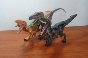 V/cambio Lote De 3 Dinosaurios Velociraptor jurassic