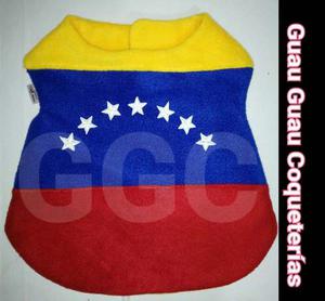 Capa Ropa Casaca Tricolor Venezue Para Perros Gatos Mascotas