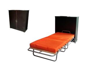 mueble cama plegable 1 plaza fabricado en melamine de 18mm