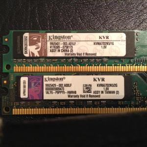Memoria para PC DDR PACK DE 2G Y DE 1 GB