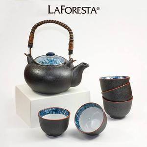 Tetera Japonesa Porcelana Gojou Con 5 Tazas - La Foresta