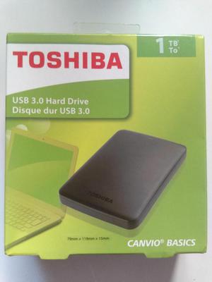 Disco Duro Externo Canvio Basics Toshiba 1TB USB 3.0, Negro.