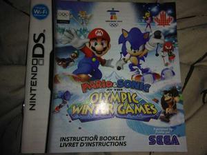 Manual Mario And Sonic Olympic Winter Games Nds