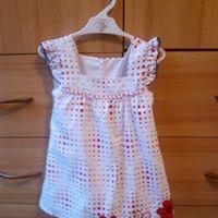 VESTIDO BORDADO 6 A 9 MESES