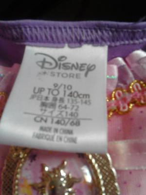 Vestido Rapunzel Disney Talla 9 A10