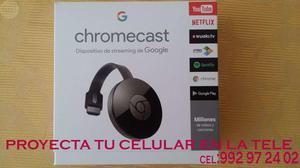 chromecast 2 proyectar la pantalla de tu celular en tv