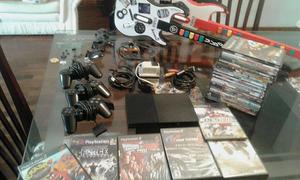 kit ps2 con mandos y guitarras