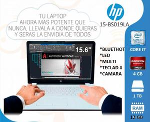 HP 15BS019LA I7/12GB/1TB/4GB VIDEO RADEON/15.6/BLOUTUBE/