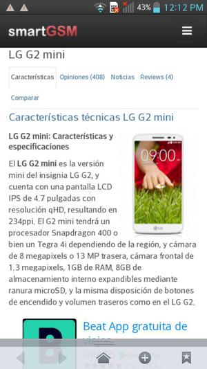 Celular G2 Mini