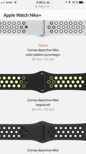 Correa Nike para Apple Watch de 38 Mm