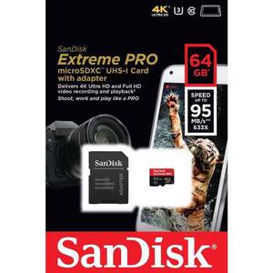 Sandisk Extreme Pro Micro Sd 64gb 95 Mb/s 4k Ultra Hd Oferta