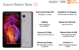 Xiaomi Redmi Note 4 Global 4G 3gb 32gb mAh