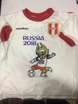 Camiseta Selección Peruana Rusia  Niños Y Adultos