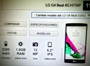 LG G4 BEAT, libre, poco USO, color silver