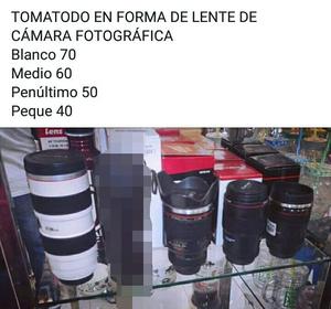 TOMATODO EN FORMA DE LENTE DE CÁMARA