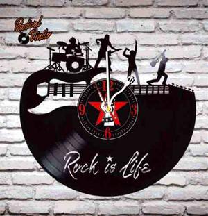 Reloj De Vinilo Retro Rock Is Life