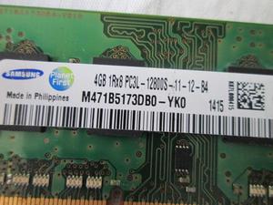 Memoria de Laptop tipo DDR3 4GB en marca Samsung