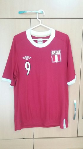 Camiseta Roja Selección Perú Paolo Guerrero #9 Copa