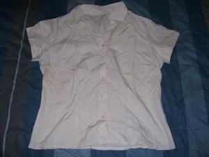 blusa camisa blanca,manga corta,nuevo,talla M para mujer con