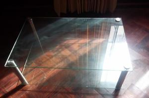 Mesa de Vidrio con patas de acero inox