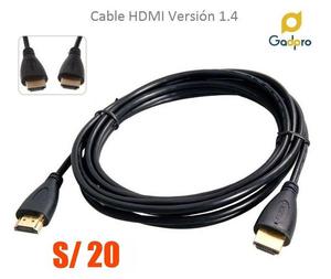 Cable HDMI Versión 1.4 De 3 Metros Enchapado En Oro