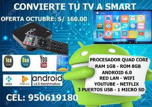 Convierte tu tv a smart con SMARTBOX TV IMPORTADOS