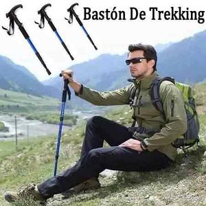 Baston Trekking Aluminio Retractil Antishock 3 Secciones